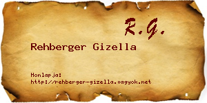 Rehberger Gizella névjegykártya